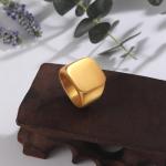 Stylish Stainless Steel Square Signet Ring for Men