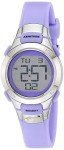 Purple and Silver-Tone Digital Watch for Women