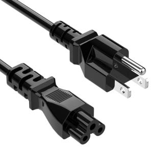 3 Prong Power Cord Replacement Power Cable for Computers, TV, Monitors, Dell, IBM, HP, Asus, Sony, Samsung, Toshiba, Lenovo, Acer, Epson Printer, LG LED LCD Smart 1080p HDTV, 6 Ft AC Cable