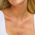 Dainty Gold Heart Necklace for Women Under $10