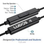 LUDOS FEROX Wired Earbuds in-Ear Headphones, 5 Year Warranty, Earphones with Microphone, Noise Isolation Corded for 3.5mm Jack Ear Buds for iPhone, Samsung, Computer, Laptop, Kids, School Students