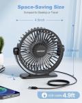 Portable USB Desk Fan with Adjustable Speed