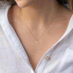 Trendy Gold Cross Necklace for Women under $10