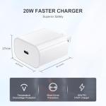 Fast Charging iPhone Charger Block & 6ft Cable