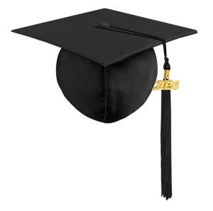 Matte Graduation Cap with Tassel & Year Charm