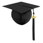 Matte Graduation Cap with Tassel & Year Charm