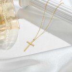 Trendy Gold Cross Necklace for Women under $10