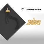 Matte Graduation Cap with Tassel & Year Charm
