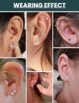 6 Pairs Hypoallergenic Cubic Zirconia Stud Earrings