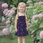 Cute Toddler Girls' Summer Dress with Cherry Print