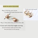 Gold Twisted Chunky Hoop Earrings Set for Women