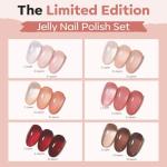6-Color Sheer Nude Mini Nail Polish Set