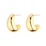 Gold Twisted Chunky Hoop Earrings Set for Women