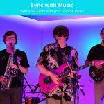 100FT Smart LED Strip Lights (2 Rolls of 50ft), RGB Strip Lights Sync to Music with 40 Key Remote Controller LED Lights for Bedroom,Christmas Lights decration (Multi-Colored, 100FT)