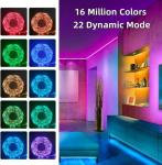 100FT Smart LED Strip Lights (2 Rolls of 50ft), RGB Strip Lights Sync to Music with 40 Key Remote Controller LED Lights for Bedroom,Christmas Lights decration (Multi-Colored, 100FT)