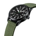 Unisex Military Style Nylon Strap Analog Watch