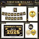 Black and Gold 2025 Graduation Party Supplies