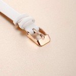 Elegant Crystal Accent Leather Strap Watch for Women