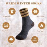 5 Pairs Wool Socks for Women - Comfortable and Warm Womens Wool Socks, Wool Socks Women, Classic Women's Winter Socks, Super Soft Crew Socks for Women, Thick Knit Cabin Cozy Wool Socks Gifts For Women
