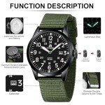 Unisex Military Style Nylon Strap Analog Watch