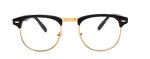 Vintage Half Frame Semi-Rimless Clear Lens Glasses