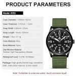 Unisex Military Style Nylon Strap Analog Watch