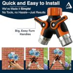 2-Way Heavy Duty Hose Splitter Connector - Orange