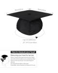 Unisex Black Matte Graduation Cap