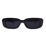 Trendy Retro 90s Square Sunglasses - Black