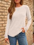 Womens Long Sleeve Fall Tunic Sweater Top
