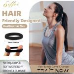 Black Cotton Hair Ties with Organizer Ring (100)