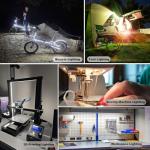 GXILEE 5v COB Led Strip Lights USB Powered 6000k Cool White CRI92+ 6ft Led Light Strip with Dimmer, 10W/2meter Flexible & Dimmable COB Light Strip for Bedroom Cabinet DIY Lighting