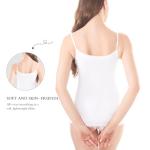 Womens Tank Top Camisoles with Premium Cotton Italian Design - Trimmed with Flower Lace on Neckline (928-White, XL)