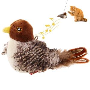Interactive Electronic Chirping Bird Toy for Cats