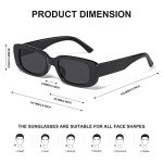 Trendy Y2K Retro Rectangle Sunglasses UV400