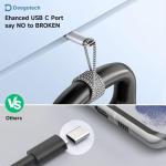 10FT USB C Cable - Black/Grey