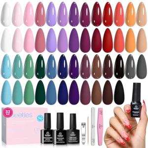 25 Color Gel Nail Polish Set for Summer Fun