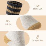 5 Pairs Wool Socks for Women - Comfortable and Warm Womens Wool Socks, Wool Socks Women, Classic Women's Winter Socks, Super Soft Crew Socks for Women, Thick Knit Cabin Cozy Wool Socks Gifts For Women