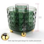 Dark Green Rotating Pen Pencil Holder Organizer