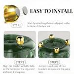 Dark Green Rotating Pen Pencil Holder Organizer