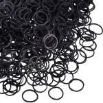 1000 Mini Black Rubber Bands for Hair Braids
