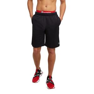 Men's Champion Moisture-Wicking Gym Shorts - Black