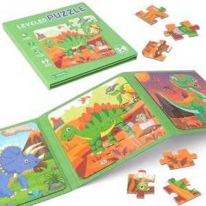 Magnetic Dinosaur Puzzles for Toddlers and Kids