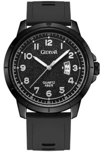 Men’s Waterproof Quartz Watch with Calendar, Black