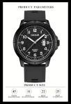 Men’s Waterproof Quartz Watch with Calendar, Black