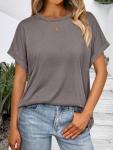 Trendy Oversized Short Sleeve Casual Top