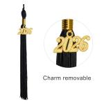 Matte Graduation Cap with 2025 Tassel - Black