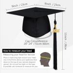 Matte Graduation Cap with 2025 Tassel - Black