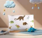 White Dinosaur Toddler Pillowcases - 2 Pack