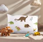 White Dinosaur Toddler Pillowcases - 2 Pack